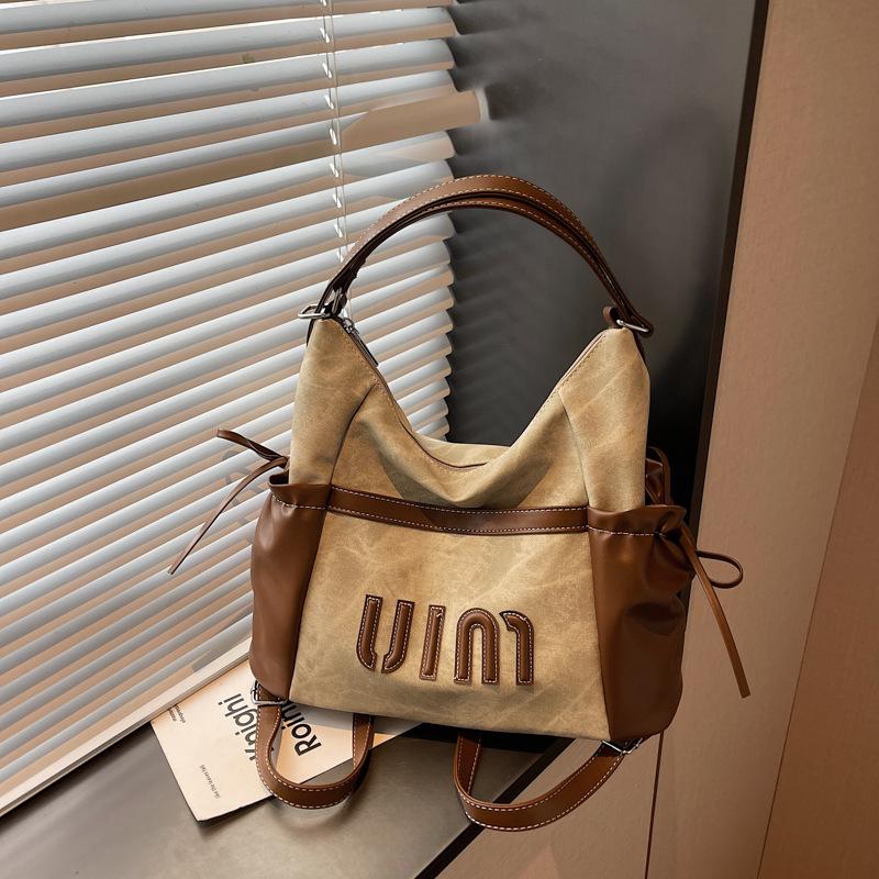 Women's Retro Minimalist Large-Capacity Tote Bag - High-End Outdoor Casual Shoulder Handbag