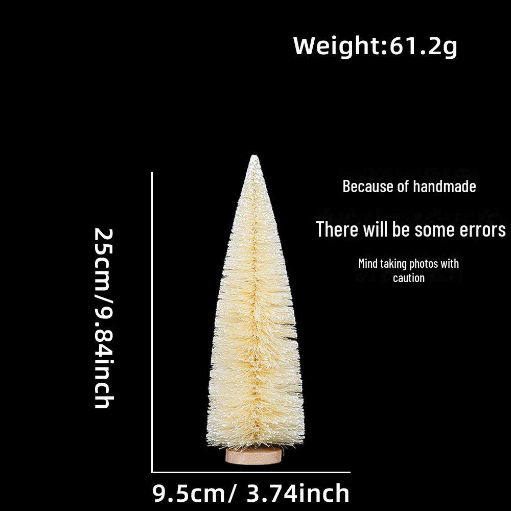 White Mini Christmas Tree Desktop Ornament - Small Christmas Decorations for Window Display