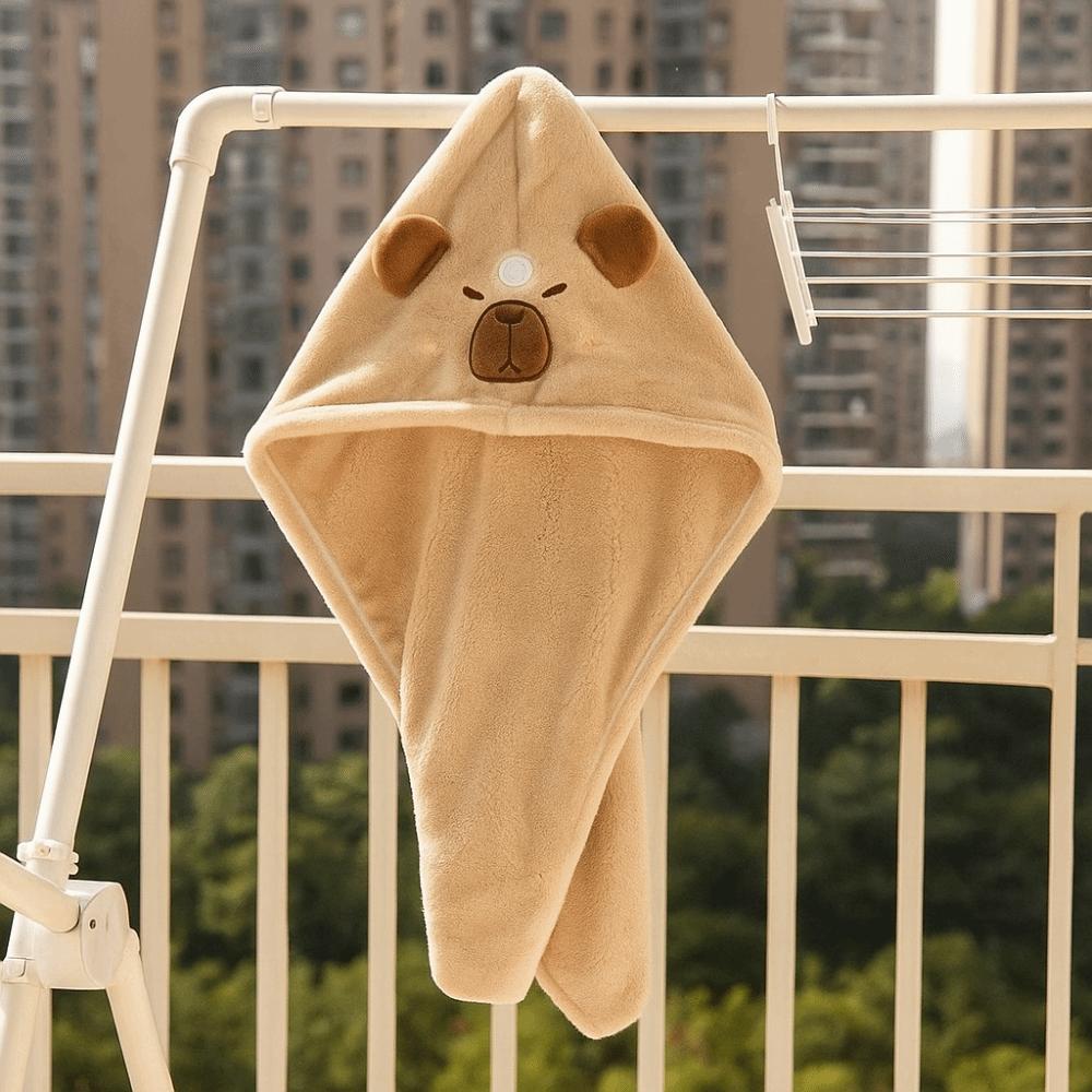 2PCS Kawaii Towel Cap Quick Dry Super Absorption Cap Animal Theme Bath Hat  Hair Care