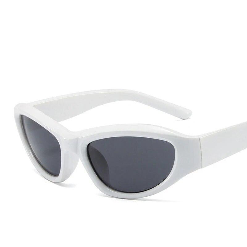 Beliebte Damen Sonnenbrille Punk Sonnenbrille Einzigartige Ovale Sonnenbrille Herren Goggle Shades Spiegelnd Bunt Y2K Brillen