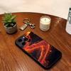 Чехол для телефона 'Извержение лавы' для iPhone 17,16,15,14,13,12,11 Plus,Pro Max,XS, Мягкий силиконовый черный чехол