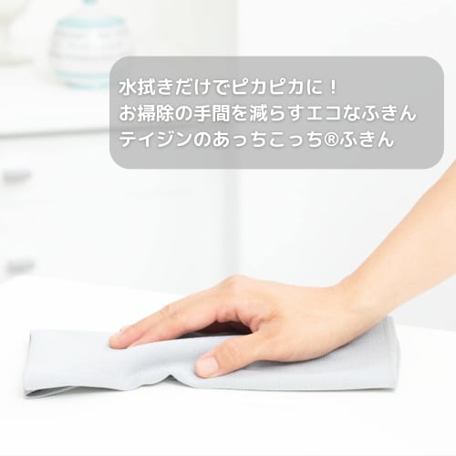 Teijin Atchi Kocchi Dishcloths, Medium Size, Set of 2, New Color Series, Made in Japan, Microfiber (Set of 2 Gray)