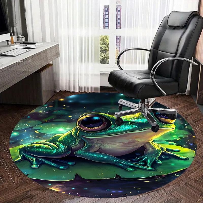 1PC Frog Non-Slip Floor Round carpet, Office, family, bedroom, Large Area Rug Indoor Rugs,  Durable PolyesterH0409