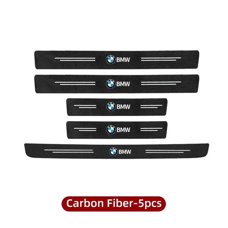 New Carbon Fiber Car Door Sill Protector Stickers For BMW M E46 E90 E60 F30 E39 F10 F20 E87 E36 F20 F30 1 2 3 5 7 Series X1