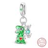925 Silver Snowflake Snowman Penguin Charm Pendant Winter Jewelry Gift For Women DIY Birthday Present