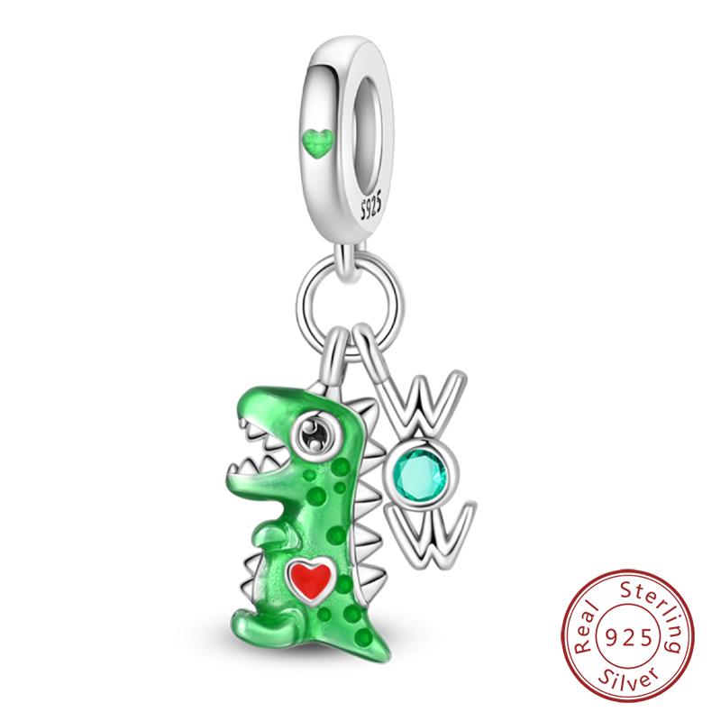 925 Silver Snowflake Snowman Penguin Charm Pendant Winter Jewelry Gift For Women DIY Birthday Present