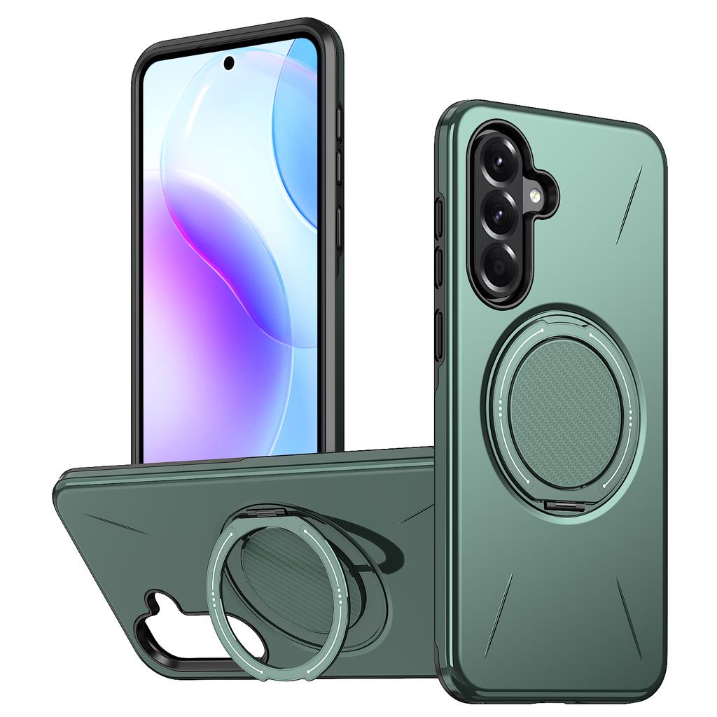 Магнитный чехол для Samsung Galaxy A55 5G с вращающейся подставкой, чехол для телефона из ТПУ+ПК