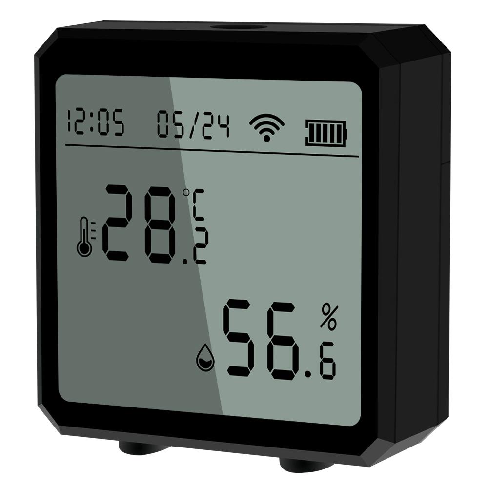 Zigbee WiFi Temperature and Humidity Sensor LCD Display Wireless Thermometer Hygrometer Work with Alexa Google