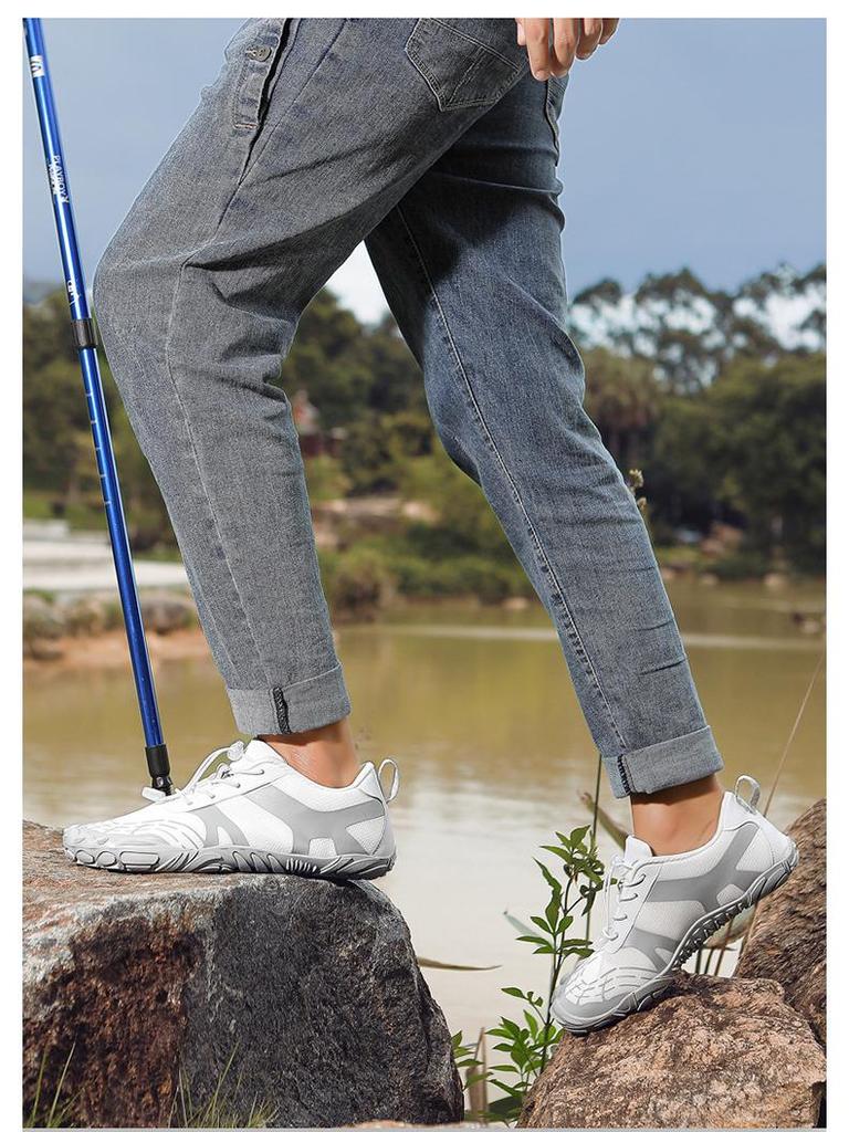 Мужские дышащие походные ботинки с пятью пальцами: Утолщенные ботинки для скалолазания и преодоления ручьев по бездорожью для приключений на открытом воздухе за пределами границ.