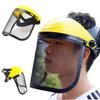 Safety Helmet Hat for Garden Grass Trimmer Men Safety Mask with Mesh Visor Logging Brush Cutter Forestry Protection Mask Hats