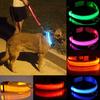 LED Nylon Pet Cat & Dog Collar Night Safety Light-up Flashing Glow In The Dark Electric