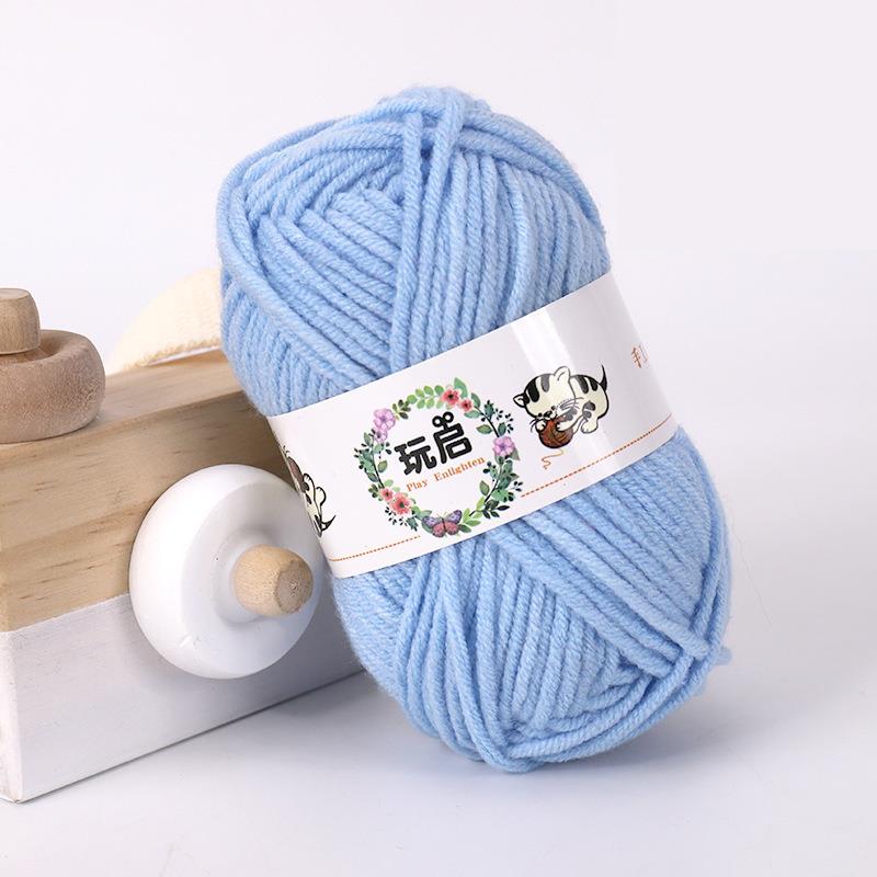 25g*5PCS Soft Milk Cotton Knitting Yarn Anti-Pilling High Quality Knitting Cotton Wool for Crochet Scarf Sweater Hat Doll Craft