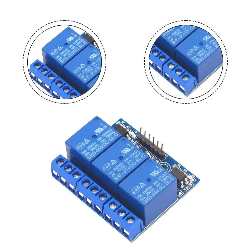 3 Channel Relay Module with Optocoupler for Arduino Compatible with 3V and 5V Control Signals High Load Capacity