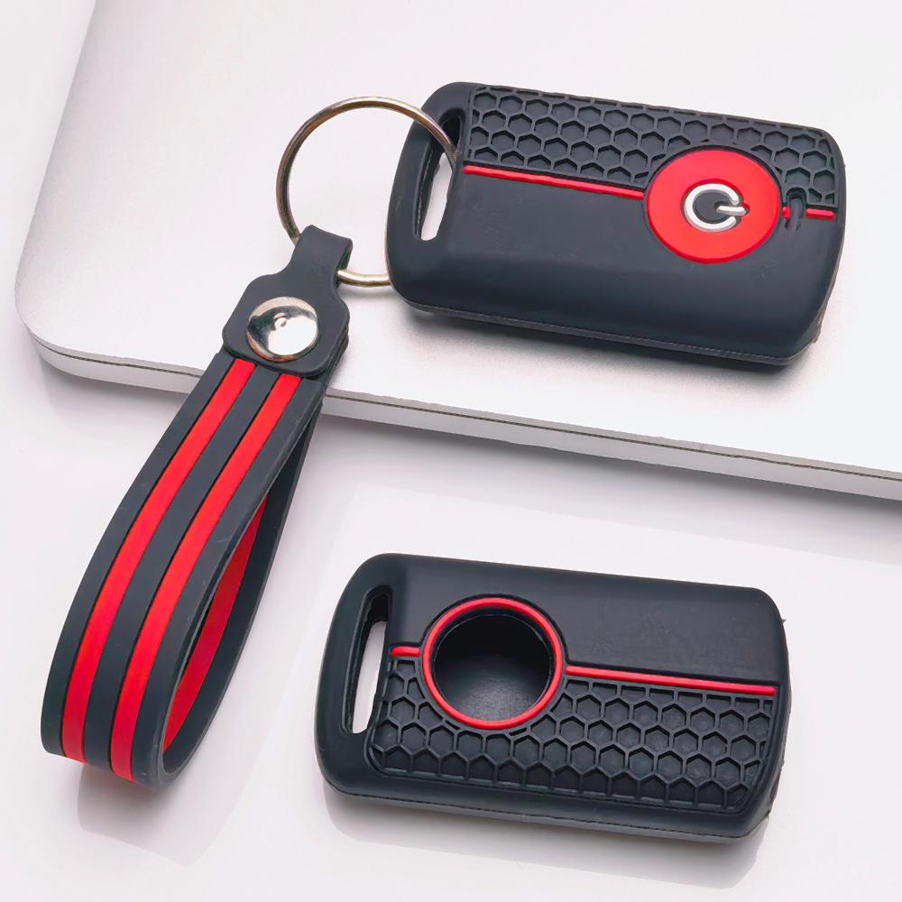Key Fob Cover for YAMAHA Nmax XMax 300 400 Aerox with Keychain Anti-Scratch Surface Shockproof Structure Soft Grip Texture Easy Install Design