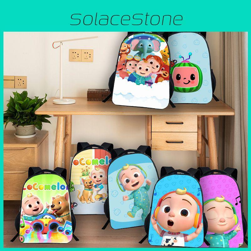 Cocomelon Backpack Children School Bags Durable Cartoon Lankybox Schoolbag For Kids
