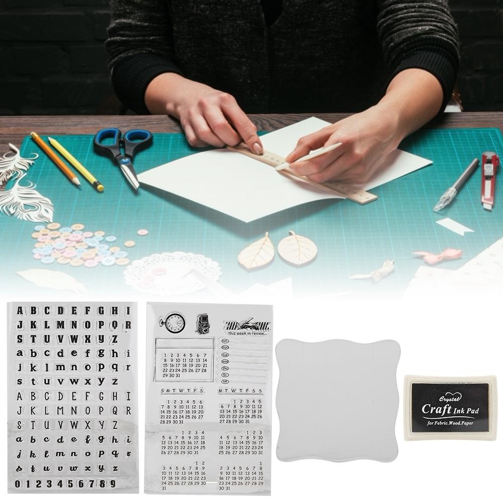 Прозрачный силиконовый штамп для ручного счета, фотоальбома, декоративного календаря