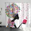 Sexy Women Bikini Waterproof Shower Curtain Man Woman Kissing High Quality Polyester Original Bathroom Curtains Rideau De Bain