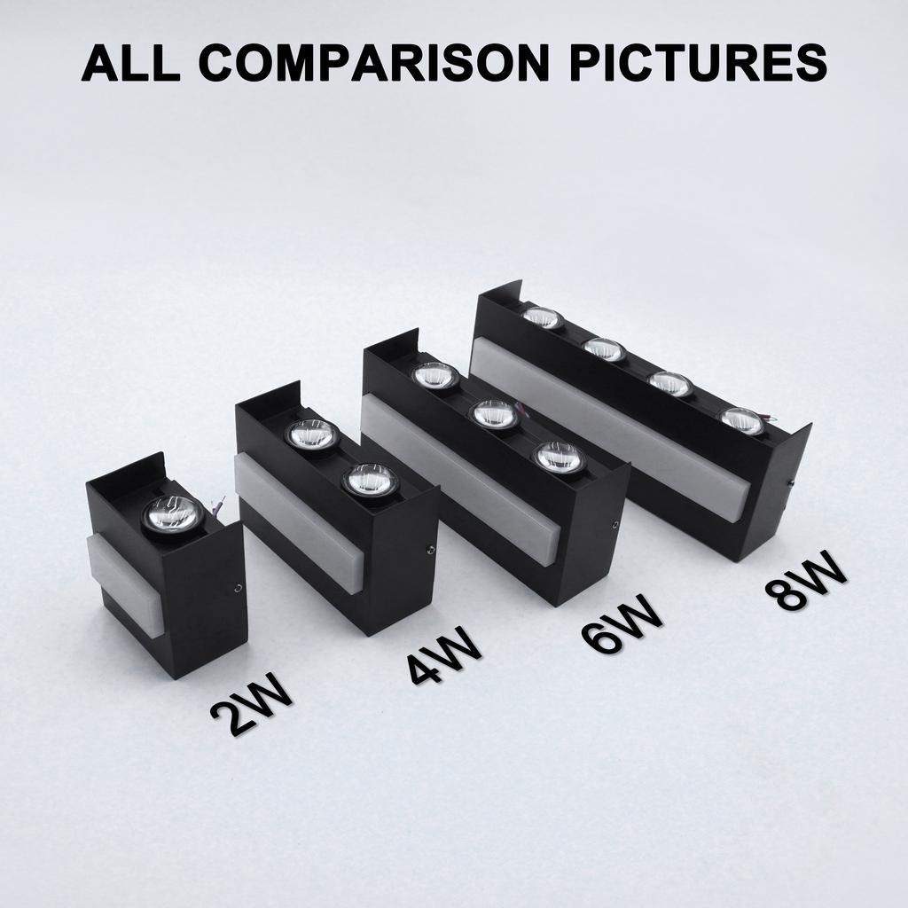 Modern new LED outdoor aluminum wall lamp waterproof porch garden balcony wall lamp indoor and outdoor light