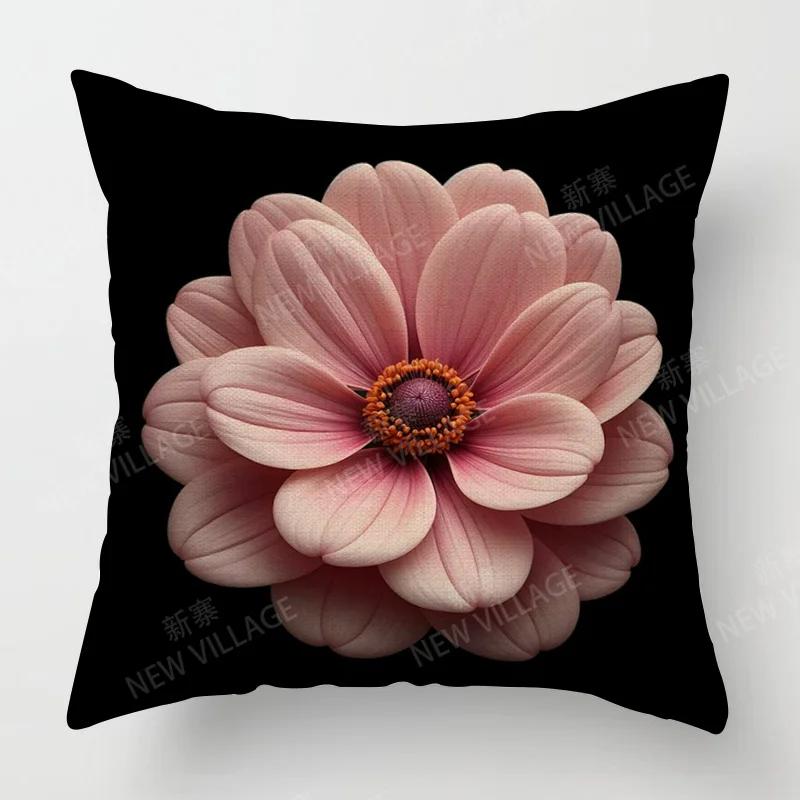 Vibrant Garden Pillowcases Colorful Floral Designs for Home Decor Perfect Spring Gift with Trees Flowers Moon Scenes