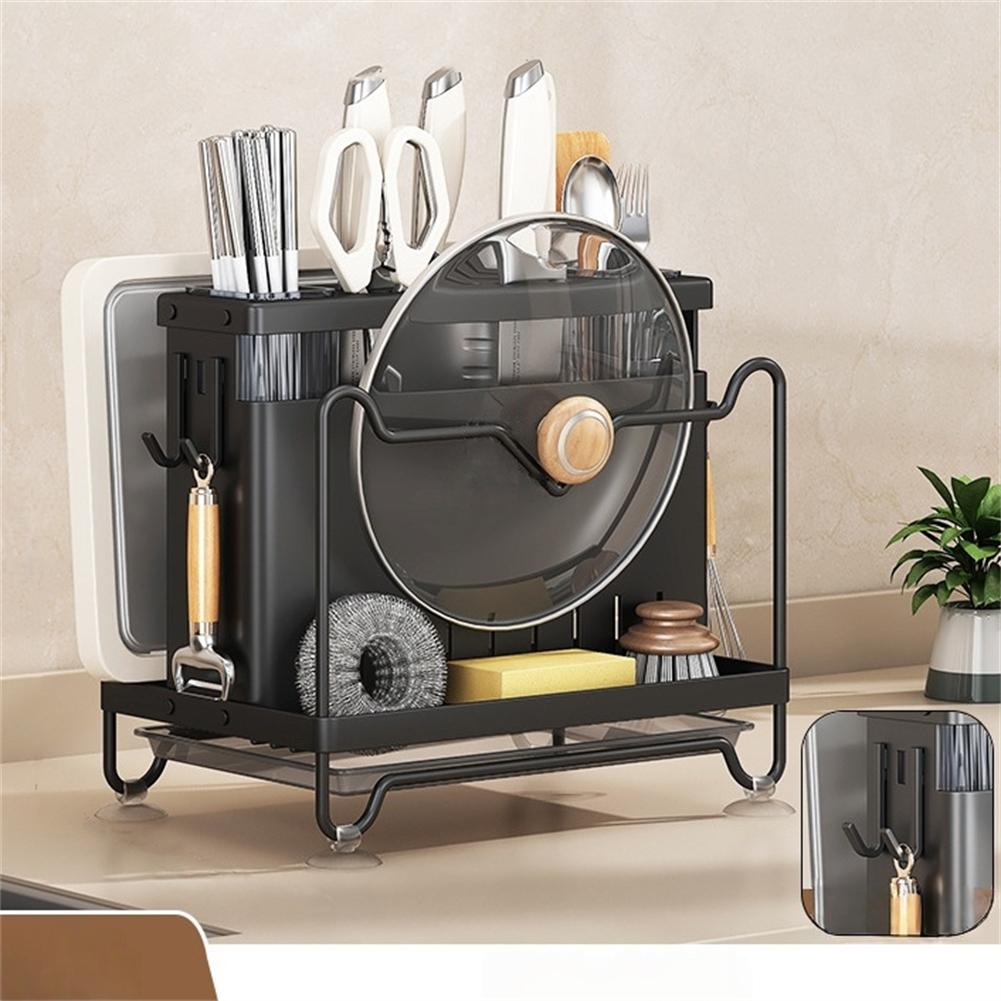 1 шт. Сушилка для посуды 27x18x23,7 см Держатель для хранения кухонной утвари Держатель для хранения разделочной доски и столовых приборов Для кухонной столешницы