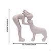 Women and Dog Statue Decoration 15.7x14cm Memory Gifts Sculpture for Tabletop
