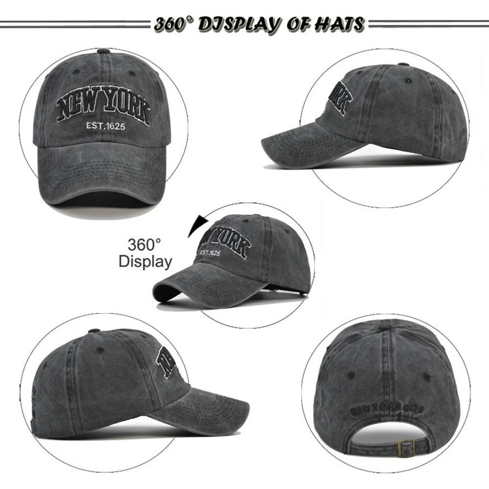 Adjustable Distressed Faded Cap New York Embroidery Baseball Caps Sunscreen Hats Baseball Hats