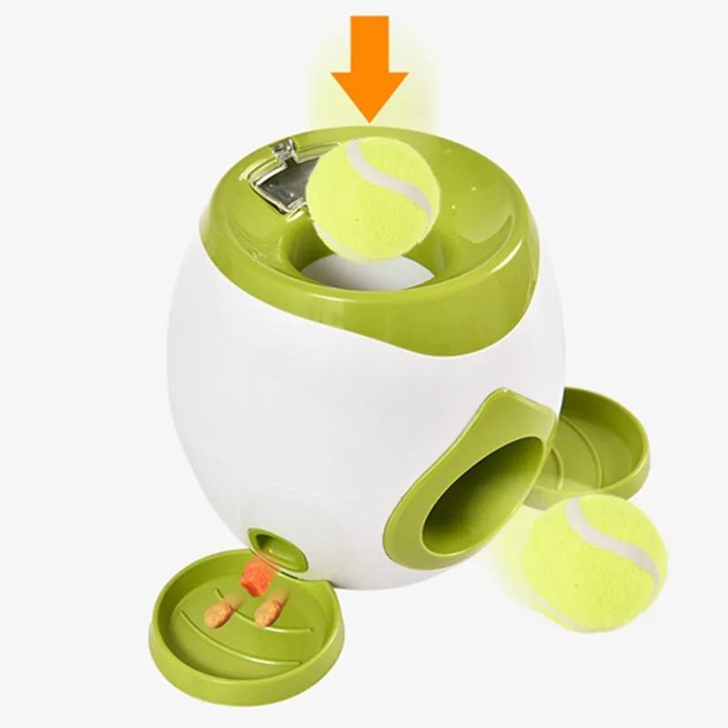 Automatic Dog Tennis Ball Launcher 2 in 1 Interactive Toy Fun Feeding Reward Machine for Pets