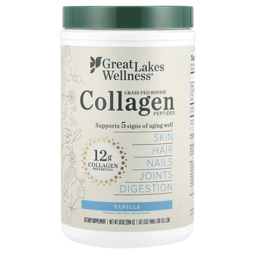 Grass-Fed Wheat Collagen Peptides, Vanilla, 284G (10Oz)