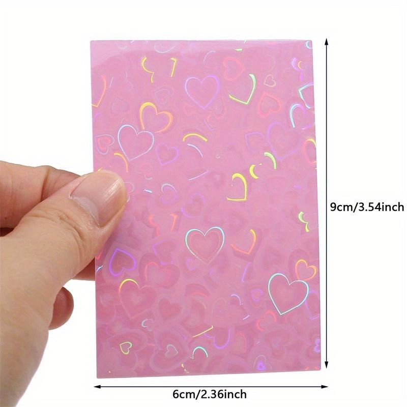 Kpop Card Sleeves Card Holder Heart Bling Photocard Holder Photo Card Films Cards Protector Photo Cards Protective