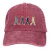 Retro The Beatle Walking Road Baseball Cap Unisex Style Distressed Denim Snapback Cap Outdoor Summer Unstructured Soft Hats Cap