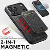 Card Holder for IPhone 18 Pro Max 17 Pro16Pro Case 2-in-1 Magnetic Wireless Charging for IPhone18 Pro16 15 14ProMax Leather Case