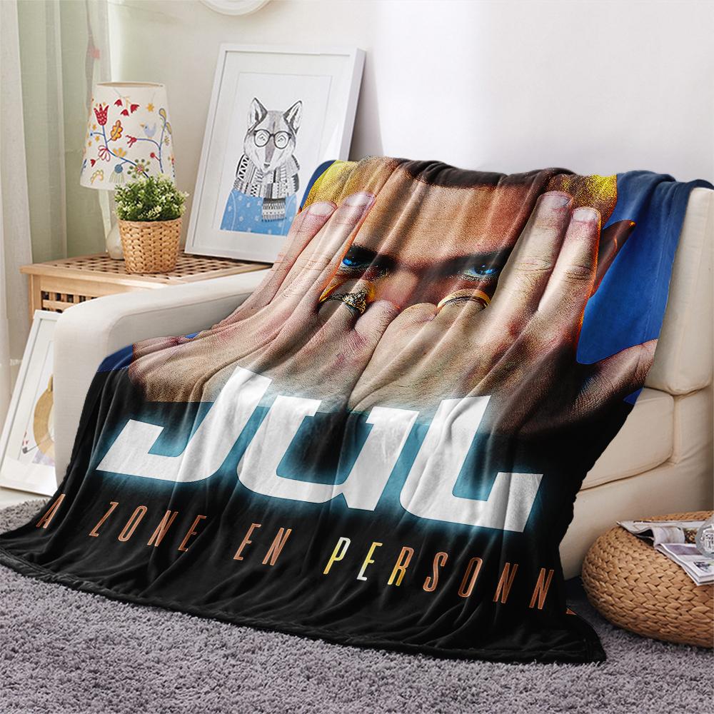 1 шт. Фланелевое одеяло JuL C'est Pas Des Lol Print, Высококачественное, Для всех сезонов, Декор для дома, Тепло и комфорт, Идеально для рождественских подарков