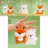 Cute Animal Fox Doll With Polyester Filling For Kids Backpack Accessory