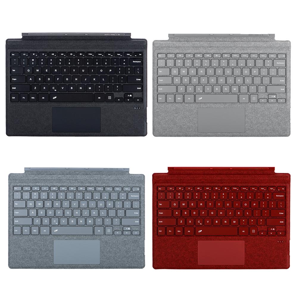 Portable Wireless Keyboard 7 Color Backlight Bluetooth-Compatible Touchpad Trackpad Wireless Keypad for Surface Pro 3/4/5/6/7/7+