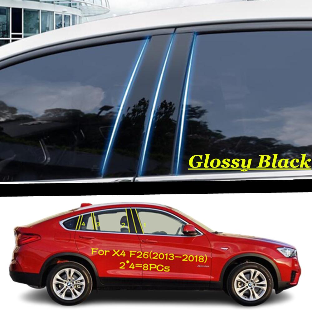 Car TPU/Glossy Mirror Pillar Post Cover Door Trim Window Decorative Sticker For BMW X4 Xdrive F26 2013-2018/G02 -2024