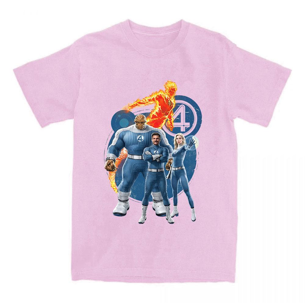 Летние женские мужские футболки Фильм Фантастическая четверка Первые шаги Футболка Хлопок Лето Женские футболки Унисекс Уличная одежда Топ