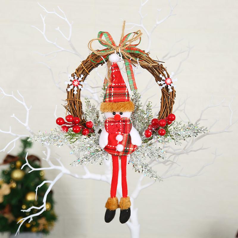New arrival Christmas wreath for home decor, Christmas garland for front door decor, Santa Claus deocr ornament wreath, New year's decoration garland