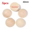12/15/20/25/30/35/40mm for DIY Paint Woodworking Half Wooden Beads Unfinished Wood Balls Beads