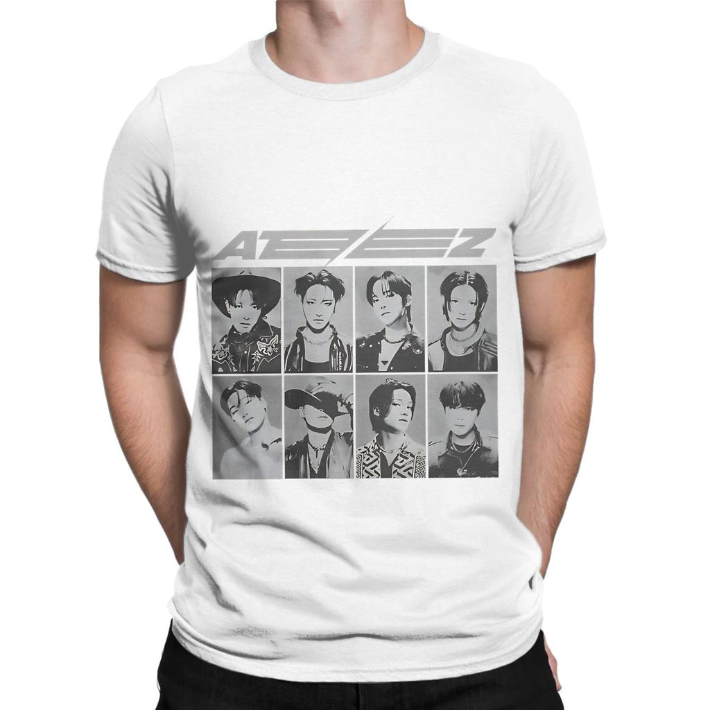aAteez black poster Novelty 100 Cotton TShirt aAteez Tees Tops For Unisex