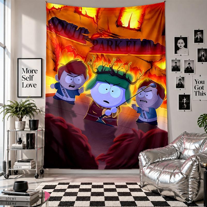 Wall TapestrySouth Park Art Hanging Cloth Decorative Background Cover for Room Decoration