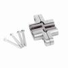 180 Degree Zinc Alloy Invisible Folding Door Cross Hidden Hinges (60.4mm)
