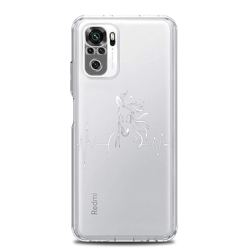Чехол для телефона для Xiaomi Redmi Note 13 12 5G 9S 9 8 10 11 Pro Plus 4G 9T 13C 12C 10C 9C 9A 7 Pro Прозрачный чехол Животное Искусство Лошадь
