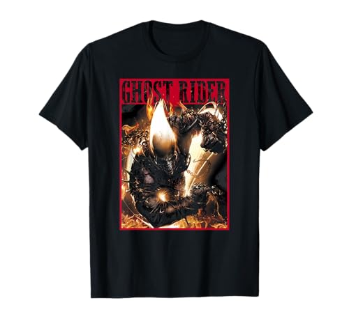 Футболка с плакатом комикса Marvel Ghost Rider Fury 'Разыскивается'