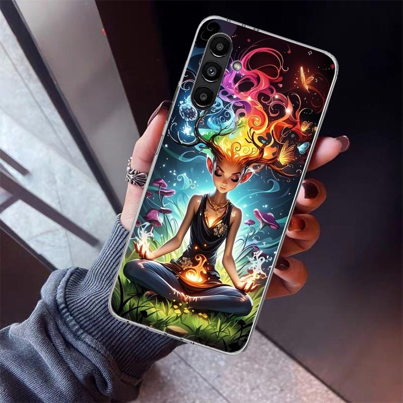 Meditation Yoga Girl Phone Case For Samsung Galaxy A17 A16 A15 A14 A13 A57 A56 A55 A54 A53 A37 A36 A35 A34 A33 A26 A25 A24 A23 G
