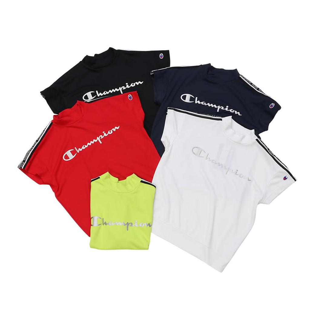 Короткая антибактериальная и устойчивая к запаху УФ-скрипт с коротким рукавом и воротником-стойкой темно-синей тканью [Champion], футболка, рукав, устойчивая, сушка, защита, логотип, рубашка,