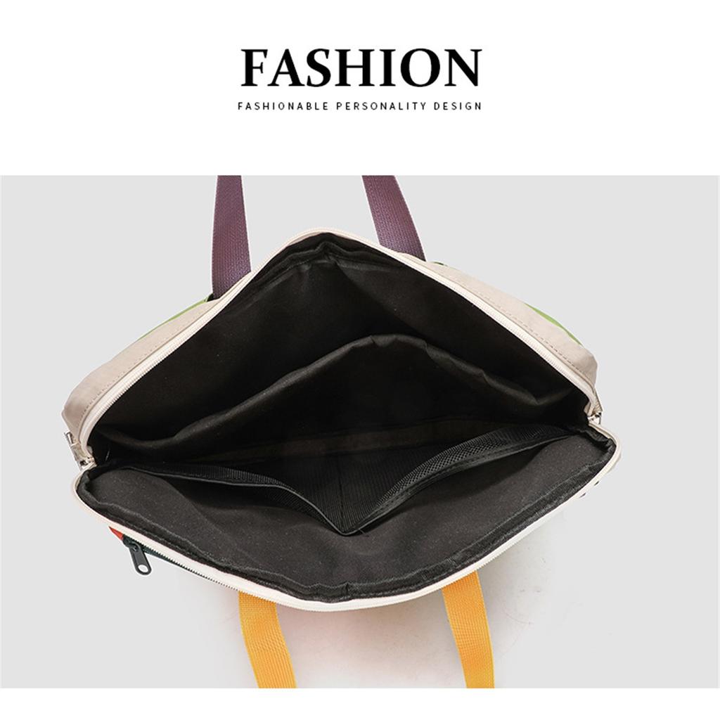 Japanese Dopamine Color Matching Messenger Bag Large Capacity 15.6-inch Dual-purpose Computer Bag Commuting Portable Shoulder Tablet Bag