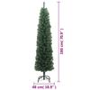 Artificial Slim Christmas Tree with Stand Green 180 cm PVC