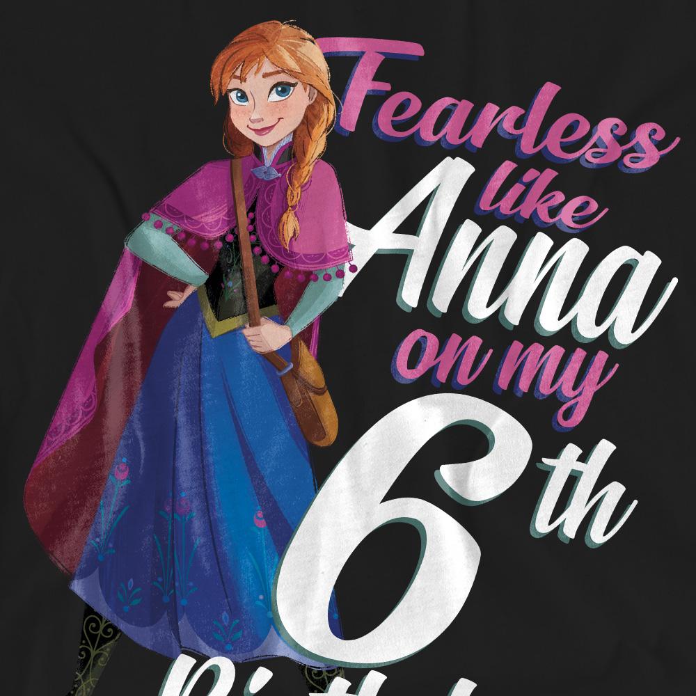 Frozen Unisex Adult Fearless Like Anna 6th Birthday T-Shirt