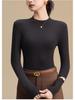 Women's Autumn & Winter Seamless Slim Fit Base Layer: Medium High Neck Warm Top