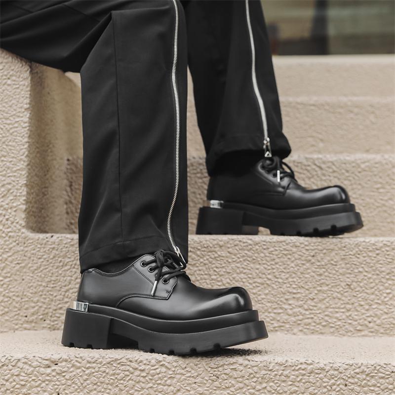 Luxury Brand Men's Outdoor Work Boots Designer Business Casual Shoes Thick Bottom British Style Formal Shoes for Men Dress Shoes